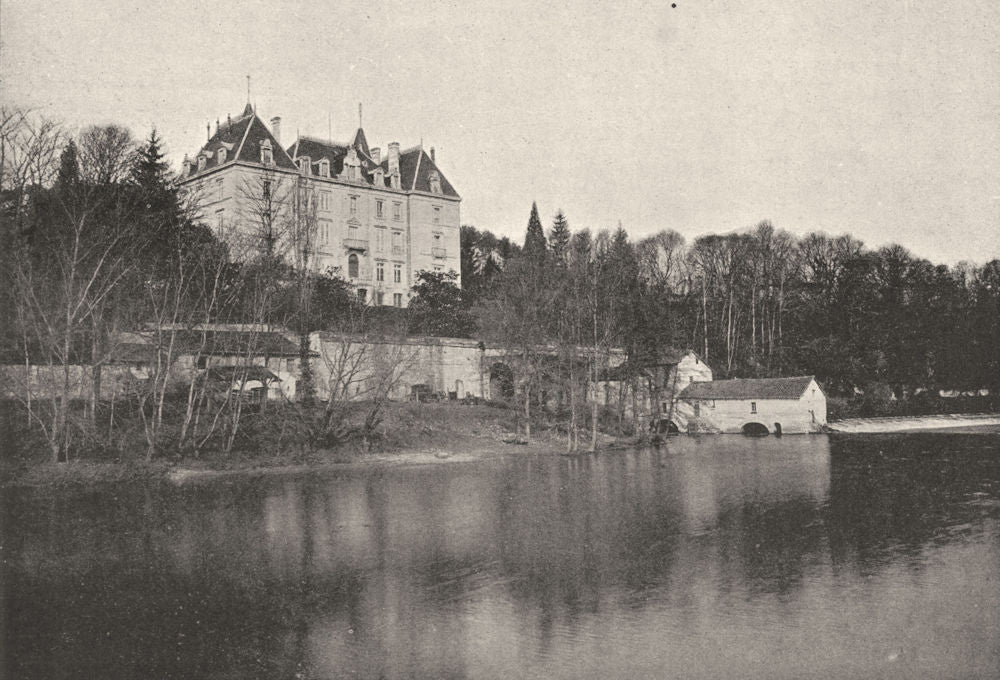 DORDOGNE. Chateau de Roche- Sur- L'Isle 1895 old antique vintage print picture